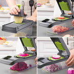 innofiz 6-in-1 Vegetable Cutter & Silk Shredder – Quick Chop Kitchen Gadget