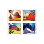 2021 Barns Postcard Rate Stamps Sheet First-Class Postage