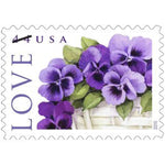 2010 Love Purple Pansy 44¢ First-Class Postage Stamps, Love & Celebration Floral Design