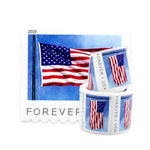 2019 U.S. Flag Forever Stamps - 100 Pcs Coil Roll (Self-Adhesive)