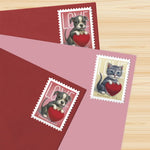 2023 Love Forever Stamps - Puppy and Kitten Holding Hearts Sheet