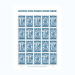 2025 Boston World Stamp Show Forever Postage Stamps Sheet First-Class Postage
