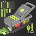 innofiz 6-in-1 Vegetable Cutter & Silk Shredder – Quick Chop Kitchen Gadget
