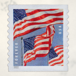 2022 U.S. flag coil postage stamps – product view