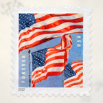 2022 U.S. flag sheet postage stamps – product view