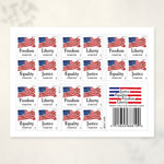 2012 U.S. flag booklet postage stamps – product view