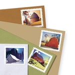 2021 Barns Postcard Rate Stamps Sheet First-Class Postage