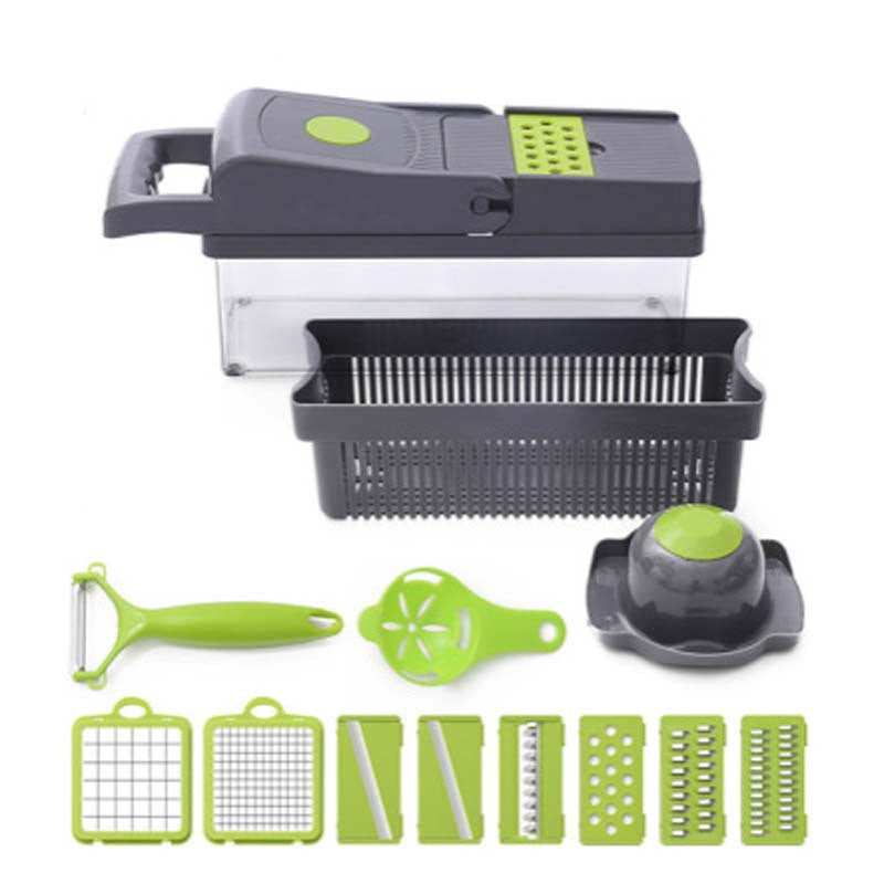 innofiz 6-in-1 Vegetable Cutter & Silk Shredder – Quick Chop Kitchen Gadget